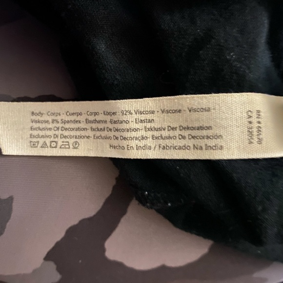 Intimately Free People Gia Black Lace V-Neck Soft Stretch Knit Bodysuit Size M - Picture 16 of 16